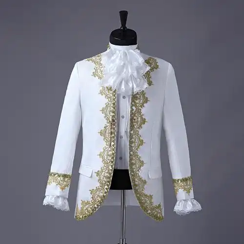 欧式宫廷演出服中世纪男士礼服欧洲戏剧话剧王子舞台复古表演服装红色