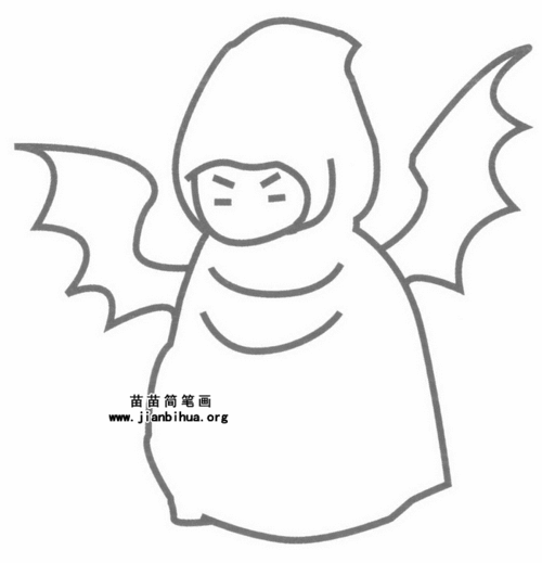 恶魔简笔画恶魔简笔画带翅膀