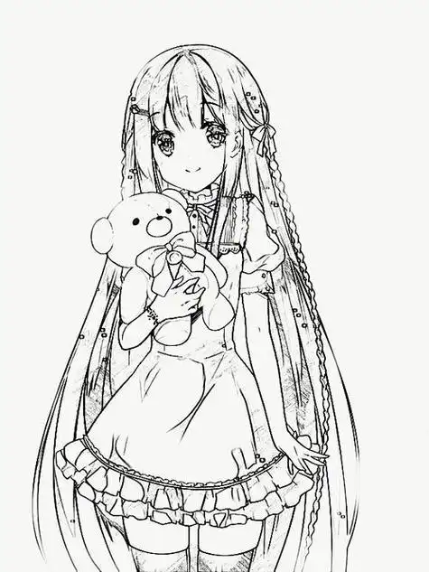 世界上最难的简笔画很可爱的少女