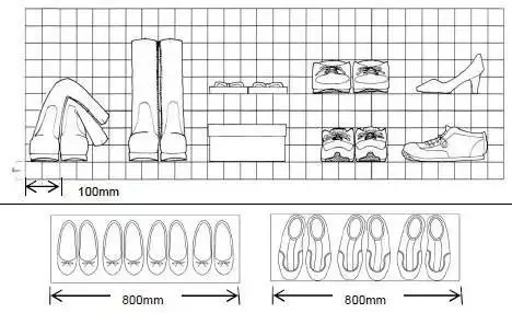 常规鞋子高度的尺寸范围