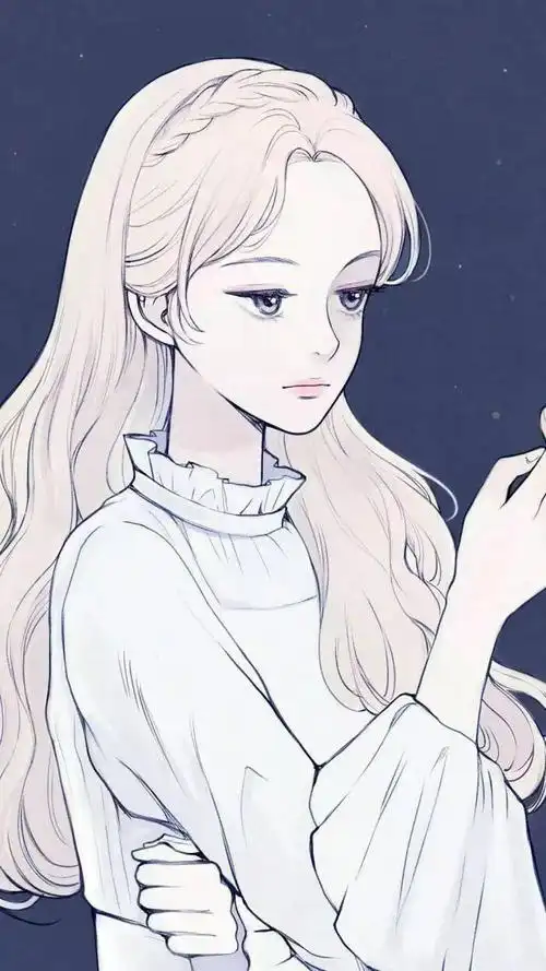 马克笔手绘动漫女生爱我者必定暴富不爱我者必定搬砖