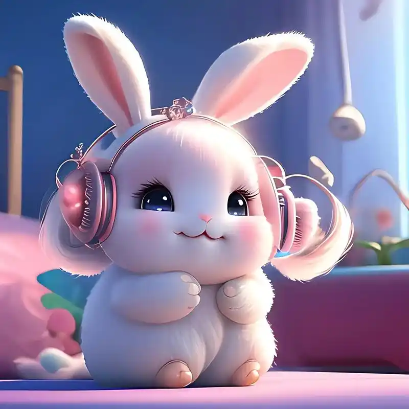 调皮可爱的小白兔,幸福.#aigc #呆萌宠物兔 #抖音图文 - 抖音