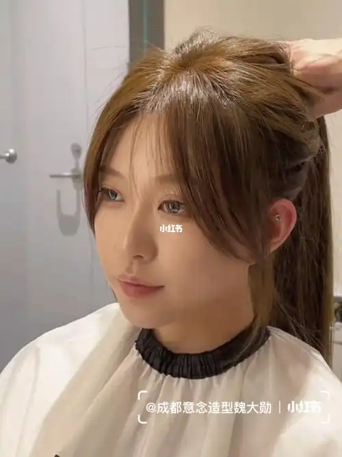 超显瘦减龄韩式八字刘海最修饰脸型显脸小