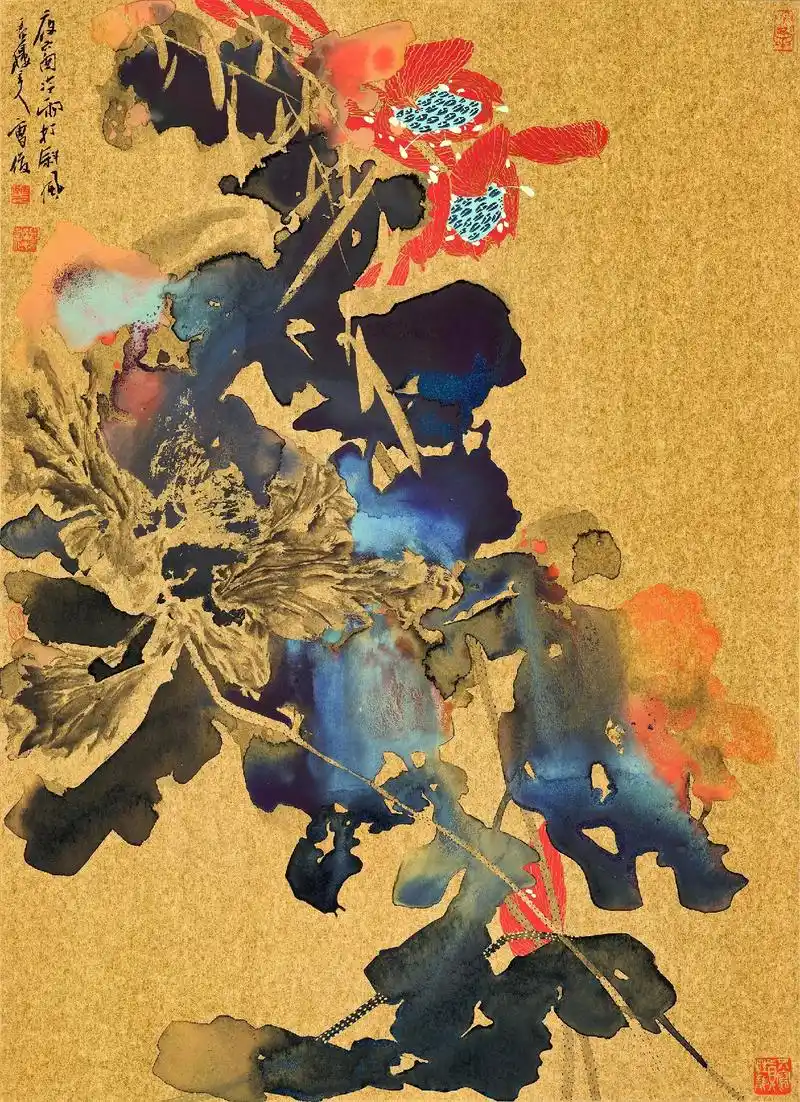 曹俊泼彩荷花欣赏#曹俊新宋式 #曹俊 #带你走进画里 #艺术 - 抖音