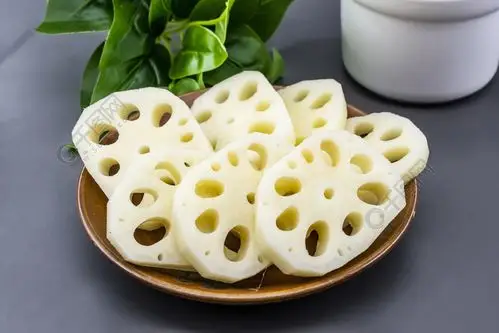 一盘藕片高清摄影图素材