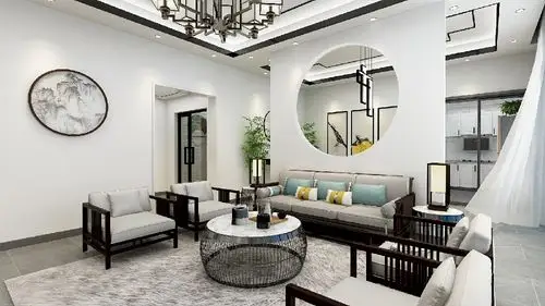 250㎡中式现代四居及以上装修案例_效果图_土巴兔装修网