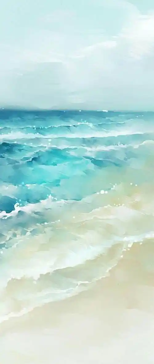 大海水彩画星辰大海水彩画