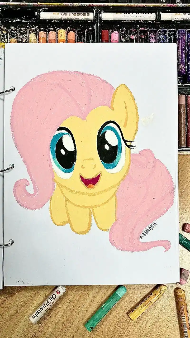 柔柔小天使#油画棒 #小马宝莉 #柔柔 #小蝶 - 抖音