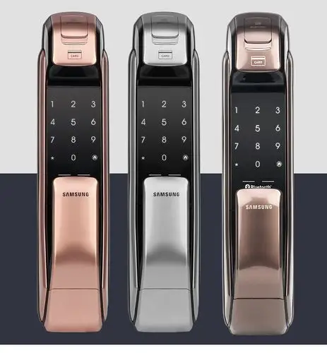 三星指纹锁dp728/p718密码锁家用防盗智能锁感应卡锁电子门锁