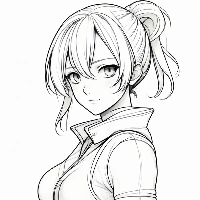 女生动漫头像黑白系列94