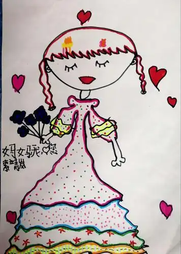 萌娃萌画兴趣课堂～～画画我的好妈妈