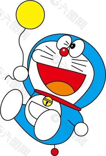 印花矢量图可爱卡通小叮当机器猫多拉a梦免费素材