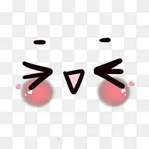 手绘卡通害羞脸红表情包