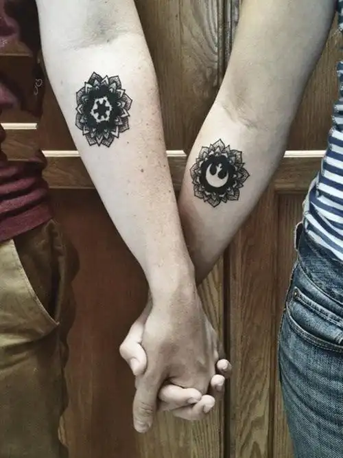 情侣纹身简单却爱意满满的情侣纹身图案510