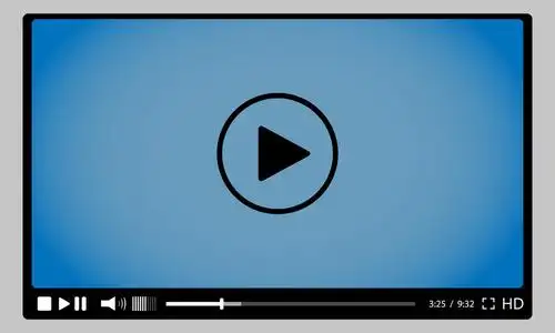 在线导航向量网络视频播放器. 股票向量照片