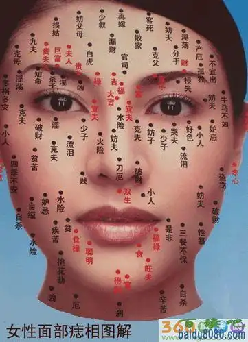 美人痣的位置图解美人痣代表什么痣的位置