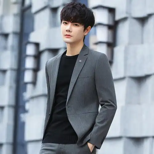 西服套装男士休闲小西装修身薄款韩版