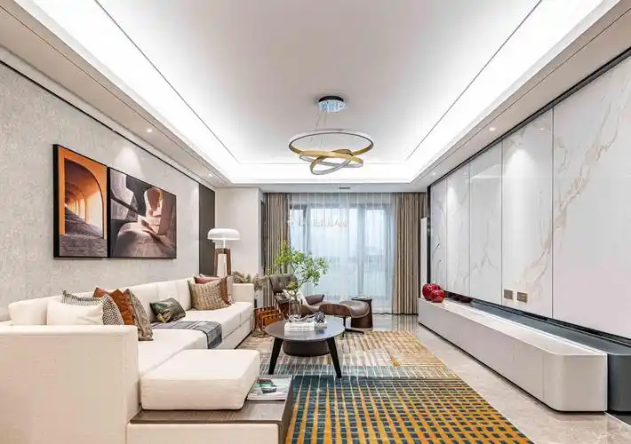 现代风格样板房客厅装修设计图