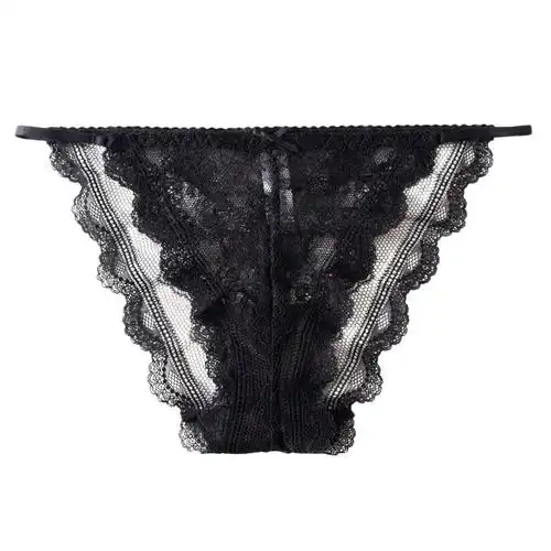 内裤性感细带高开叉蕾丝透明火辣纯色无痕女士女三角裤