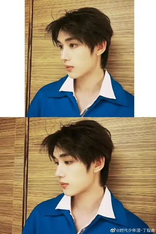 丁程鑫侧颜随拍两宫格