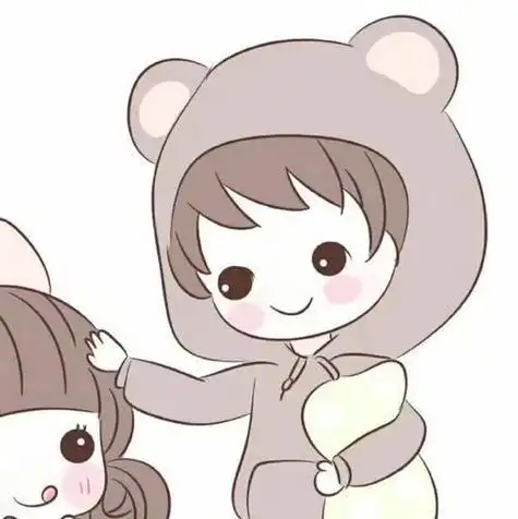 萌系情侣头像一左一右比耶 情侣头像图片大全 -【爱个性】