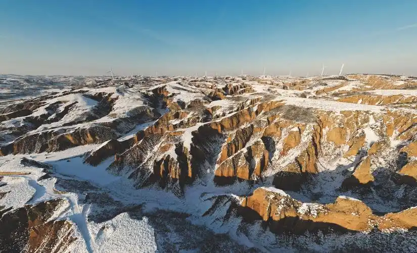 来的早了点_风景_poco摄影,冬日的颜色,黄土高原
