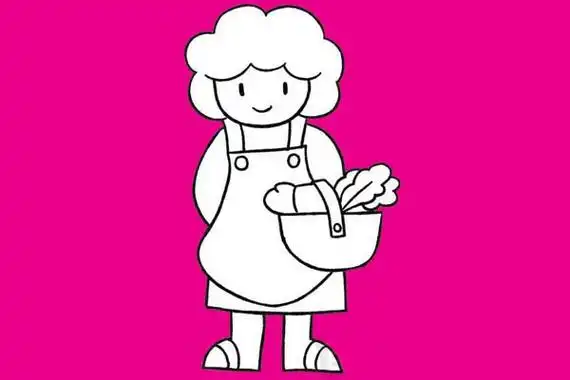 妈妈怎么画 妈妈简笔画画法步骤步骤教程及图片大全 人物-第6张