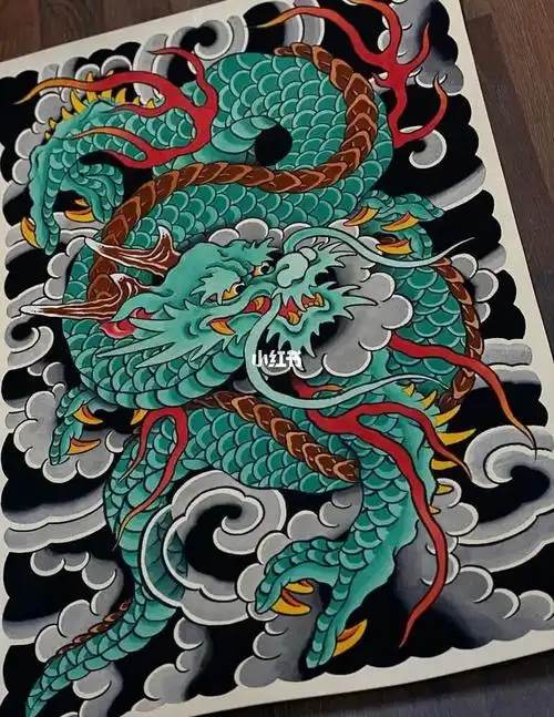 龙纹身  #龙纹身手稿  #老传统花臂龙  #花腿龙纹身  #满背龙纹身