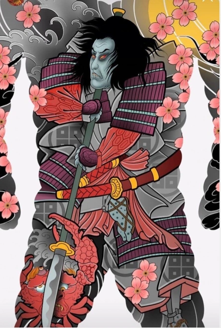 最新男生满背纹身设计图稿好看的满背纹身设计6