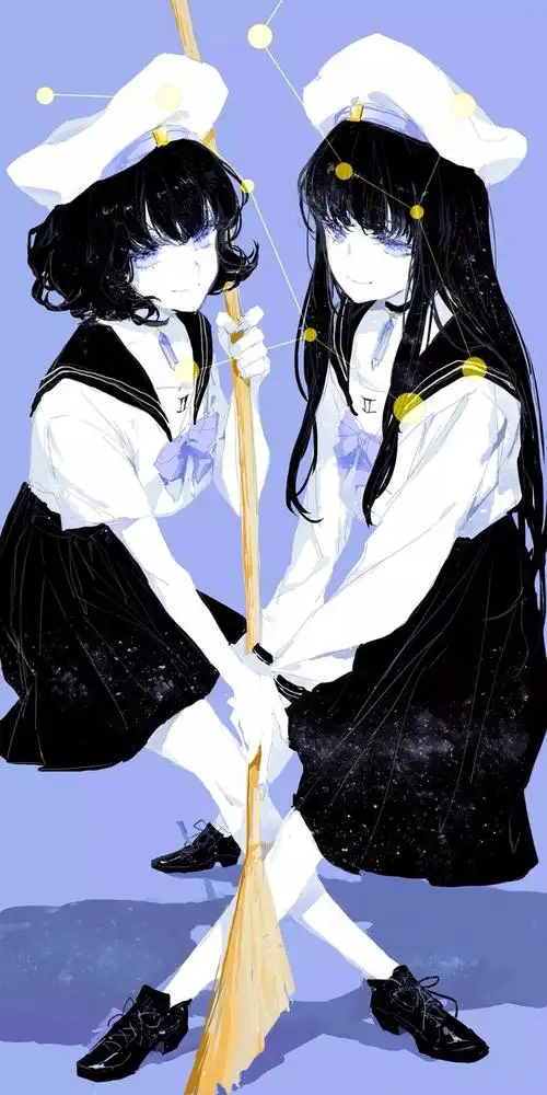 双子座女生漫画图片大全