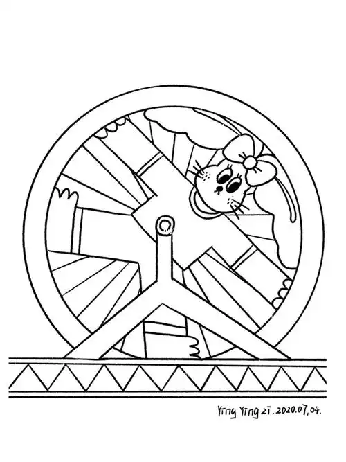 天津之眼原创插画附线稿