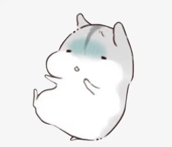 可爱卡通晕倒的仓鼠