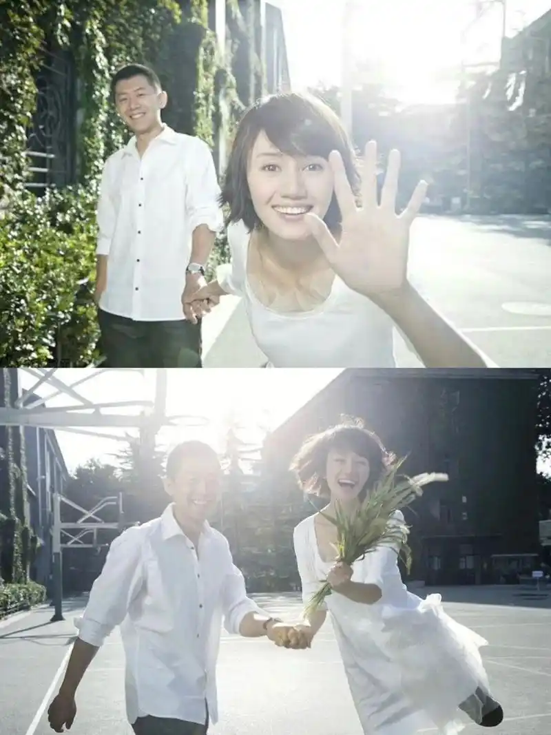 袁泉7015夏雨|至今依然觉得是最惊艳的婚纱照 "黄昏校园的操场上