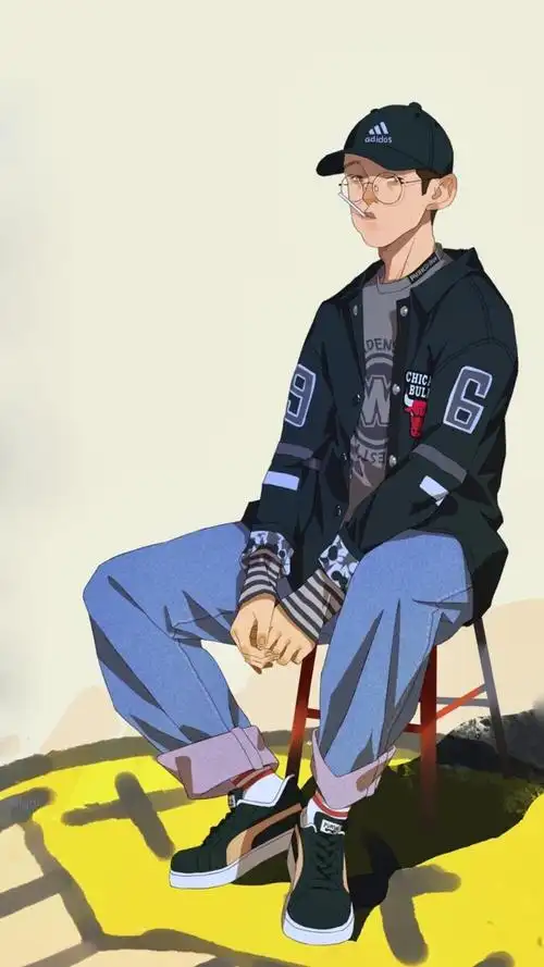 可爱 简约 手绘 动漫 锁屏 屏保 卡通 背景 纯色动漫壁纸 - 韩系男生