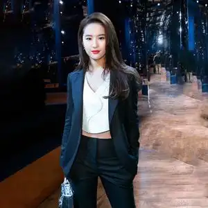 刘亦菲同款条纹西装套装女春秋高级感职业装时尚洋气质女神范正装