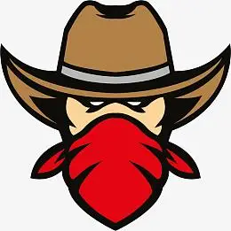 蒙面矢量卡通牛仔