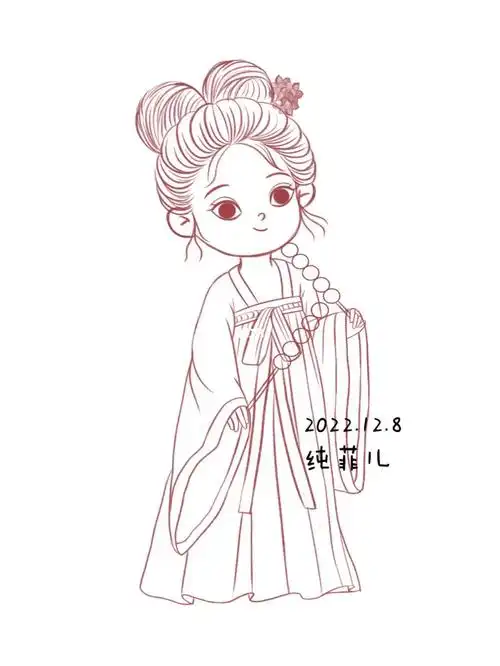 小红薯的日常  #儿童插画  #速写人物  #古风插画  #古风写真  #速写