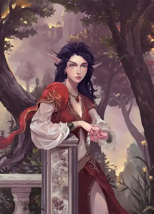 很没创意的女血精灵题材0.0,纯练手