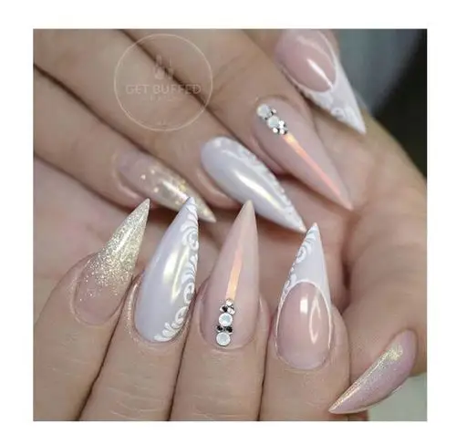 尖头炫酷无敌贼酷谁整谁帅美甲060606