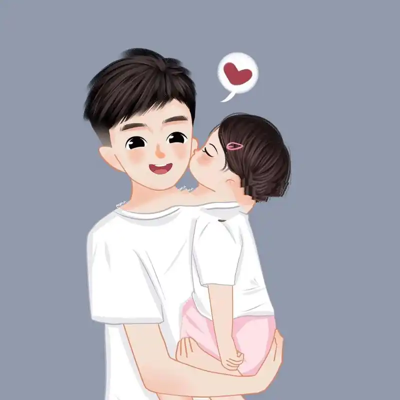 一家四口「两女娃」亲子头像 | 背景	 你们成长的道路千姿百态,呆萌