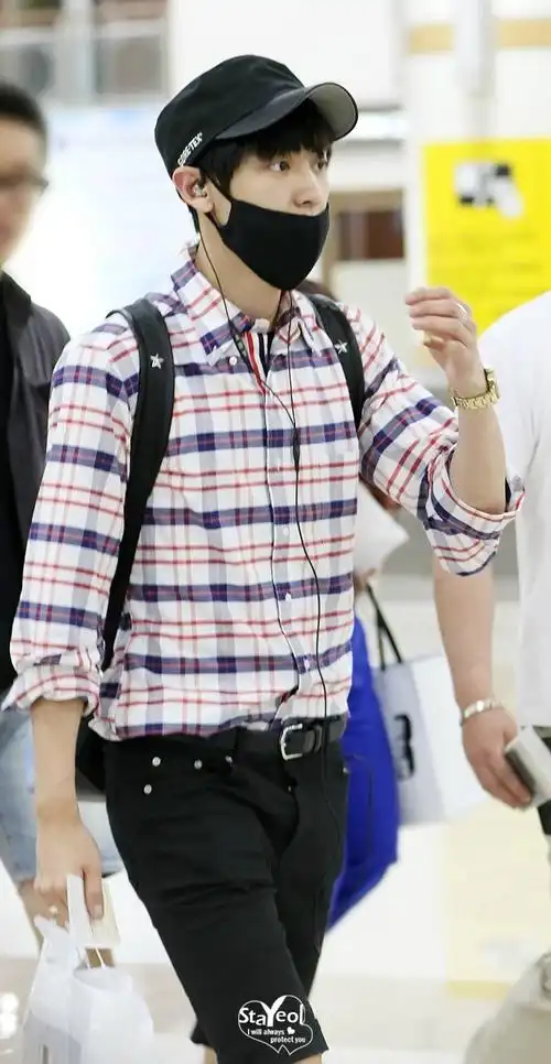 朴灿烈 机场 150720