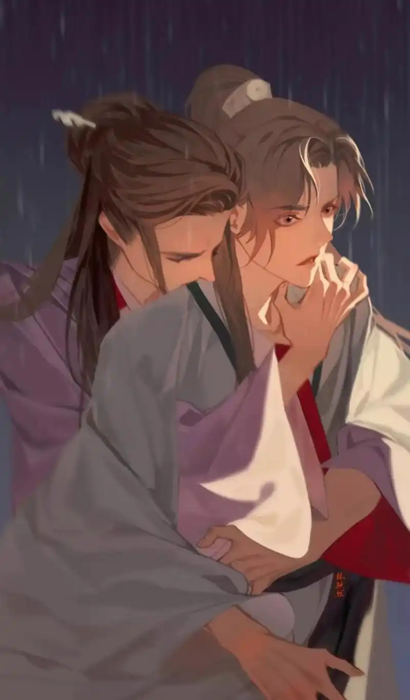 山河令漫画版cp图:超级超级喜欢的温客行和阿絮