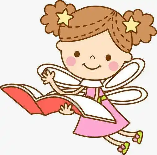 精灵矢量图高清素材书书本人物儿童卡通天使学习孩子小孩幼儿手绘矢量