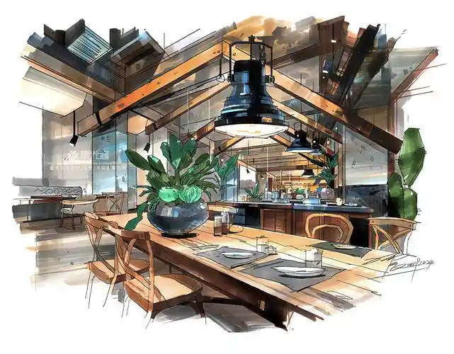 文章分类:丁震作品餐饮空间室内手绘 分享到