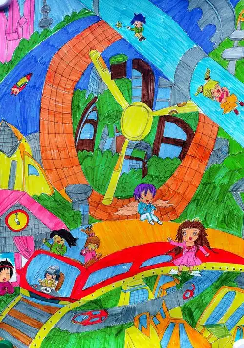 "趣梦科幻,畅想未来"——纺织城小学"科技与未来"绘画作品展