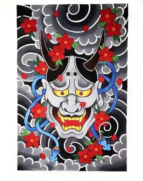 满背般若纹身手稿  #般若手稿  #般若纹身手稿