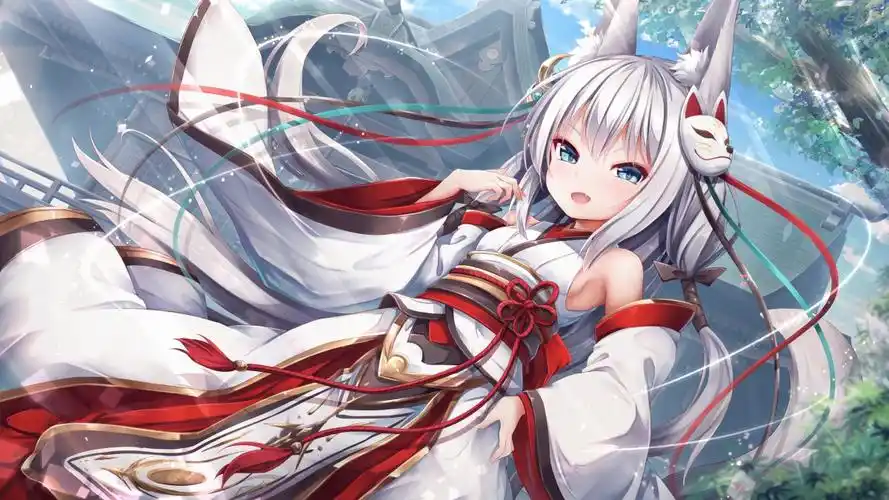 女孩动物耳朵日本服装风信子4k动漫图片,4k高清动漫图片,娟娟壁纸