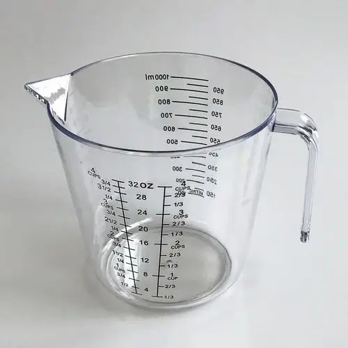 厂家供应1000ml量杯 透明双面刻度量杯1000ml 1l大号塑料量杯