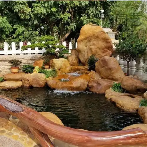 咸宁黄蜡石鱼池驳岸 福临源黄蜡石大小规格齐全造型美观图片