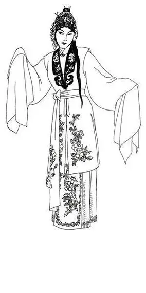 戏曲人物侧面简笔画